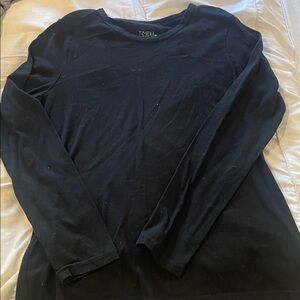Time and Tru Black Crew Neck Top